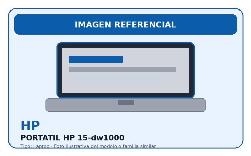 Foto referencial PORTATIL HP 15-dw1000