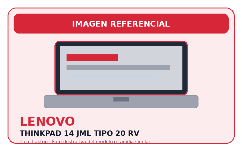 Foto referencial THINKPAD 14 JML TIPO 20 RV