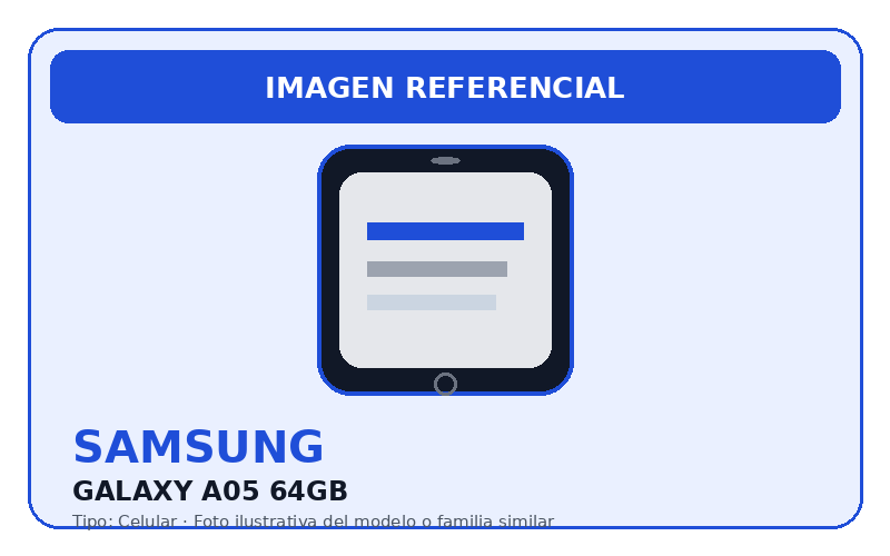 Foto referencial GALAXY A05 64GB